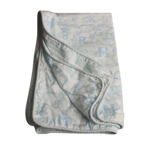 Amy Coe Alphabet Soup Baby Bedding Set Dust Ruffle Duvet Cover Comforter Bl/Gr/Y